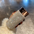 Bling Portable Thermos Cup with Tea Infuser Rhinestone Tumbler Crystal Gift Car Coffee Mug Mini Stainless Steel Water Bottles